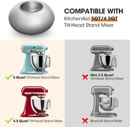 Snack Coater - Chocolade Coater - Snoep Maken - Compatibel met KitchenAid - 3 kg Capaciteit - Zilver — thumbnail 3