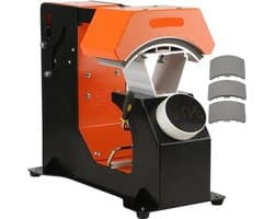 Pettenpers - Warmte Pers Machine - Hittepers - Transferpers - Hittepersmachine - 3-in-1 - Plotter - voor Caps met Verwisselbare Drukplaten & Automatische Vrijgave