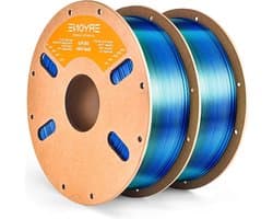 Zijde PLA Filament - Tweekleurig PLA - 3D Printen - Dubbele Kleur Co-extrusie - 2 kg - Blauw en Groen