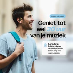 REBØNE® AERO Sport Oortjes - Oordopjes Draadloos - Bone Conduction Headphone - Open ear - Earbuds Wireless - Draadloze Koptelefoons - Bluetooth Koptelefoon - USB C - Waterdicht - Zwart / Goud — thumbnail 4