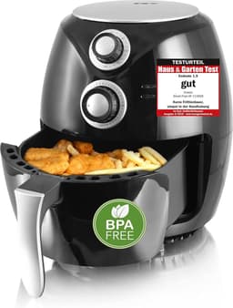 Heteluchtfriteuse - Airfryer Frituurpan - Gezond Bakken - Traploze Temperatuur - 55 Liter - Zwart — thumbnail 2