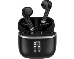 Golden Sound Oortjes draadloos - Draadloze oordopjes - Oortjes - Bluetooth oordopjes - 30 uur batterijduur - Sport oordopjes - Earpods - Led Display - Noise Cancelling - Zwart