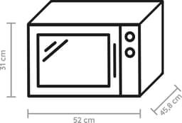 Magnetron - Oven combi - Snel opwarmen - Dual Crisp technologie - 25 Liter - Zwart — thumbnail 2