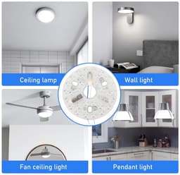 Dailygoods - Innovra - 5,3 Inch LED Retrofit Lichtkit voor Plafondventilator 15W Dimbaar — thumbnail 3