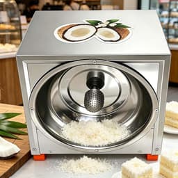 Elektrische Kokosrasp - Kokos Schraper - Snel Kokos Raspen - Ovaal Rasp Opzetstuk - 50 Kg Per Uur - Zilver — thumbnail 1