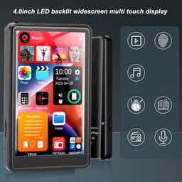 X20 MP3-speler met Bluetooth, 4.0 HD Full Touchscreen Muziekspeler, Lossless HiFi-geluid, Geheugenuitbreiding tot 256 GB, Draagbaar voor sport en studie (Zwart，16GB) — thumbnail 2