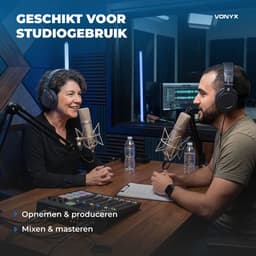 DJ koptelefoon - Vonyx HDX120DB - Over ear koptelefoon - Studio koptelefoon - Opbergtas - Donkerblauw — thumbnail 4