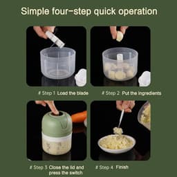 250 ml mini foodprocessor met knoflookhakker, uienhakker, groenteblender en gember-peper groenteprocessor. — thumbnail 3