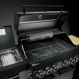 Gasbarbecue Outdoor Grill Station 4+2 Branders met Keramische Sear Zone & Backburner 140x55x117 cm – Platinum Yamara Dark Pro Roestvrij Staal Gietijzer BBQ met Thermometer, Zijbrander, Piëzo-ontsteking en Wielen | HomebyNicole — thumbnail 5