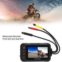 aladdien - 3 Inch Motorfiets Dashcam - 1080P Dubbele Camera - Waterdichte Rijrecorder - Geschikt voor Motoren - Ondersteuning Lusopname - Parkeerbew.. — thumbnail 4
