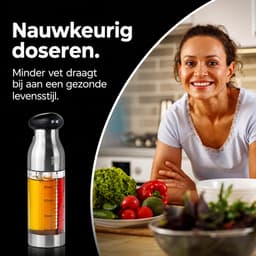 2-in-1 Olijfolie Sprayer 470ml – Vernieuwde Versie – Olie Sprayfles Glas – Olieverstuiver / Oliefles – Airfryer Accessoires – Voor BBQ, Keuken & Bakken — thumbnail 9