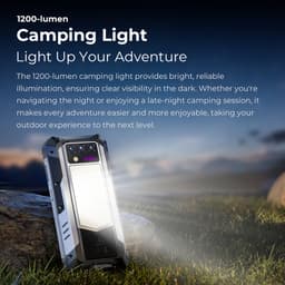 OUKITEL WP100 TITAN Rugged Smartphone 5G - 36GB RAM - 512GB ROM - 33000mAh 66W - 6,8 inch 120Hz - 200MP + 32MP Camera, 20MP Nachtzicht - BT 5.4 - 100 LM projector - 1200LM Campinglamp - IP68/IP69 K - Android Telefoon - NFC GPS — thumbnail 4