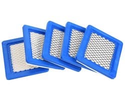 LIVIA HOME- Luchtfilter Hoogwaardige Vervangingsset - 5 Stuks - Eenvoudige Installatie - Geschikt voor 491588/491588S/399959 - Afmetingen 13,2 x 11,3 x 2 cm - Hoge Kwaliteit - Grasmaaierfilter