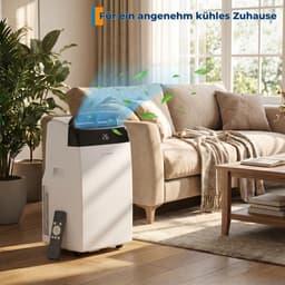 Danky Mobiele Airco 10000 BTU - Mobiele Airconditioner Met Koelen, Ontvochtigen & Ventilatie - Stil <50dB - 24h Timer - Energieklasse A+ - Geschikt tot 51 m² — thumbnail 5