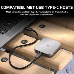 Draagbare Externe SSD - USB4 Opslag - Snelle Data Transfer - Tot 40 Gbps Snelheid - 1TB Capaciteit - Grijs — thumbnail 5