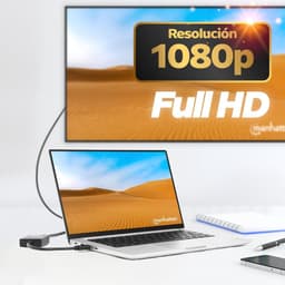 USB naar HDMI adapter - Converter kabel - Extra scherm aansluiten - Full HD 1080p - 60Hz - Zwart — thumbnail 4