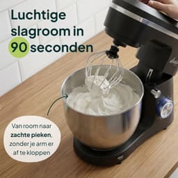 Vivid Green 1500W Keukenrobot - 3.8L Mengkom - 10 Snelheden - Keukenmixer - Keukenmachine - Zwart — thumbnail 4