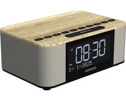 Kenwood CR-ST55DAB – Compacte DAB+ wekkerradio met Bluetooth, USB en verrassend krachtig stereogeluid - Houtkleur