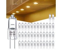 G4 Halogeen 12V 10W - G4 Halogeen - G4 Lamp - G4 Lampje - Halogeen Lampjes Insteek - Warm Wit Licht - Dimbaar - 40 Stuk