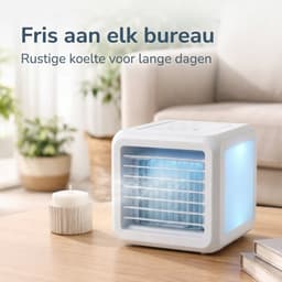 Cheqo® Mini Aircooler - Luchtkoeler - Ventilator - Mini Airco - Tafelventilator - Bureau Ventilator - Luchtbevochtiger - Mobiele Airco - Air Cooler - Koelsysteem - USB Ventilator - Koelapparaat voor Slaapkamer en Kantoor — thumbnail 2