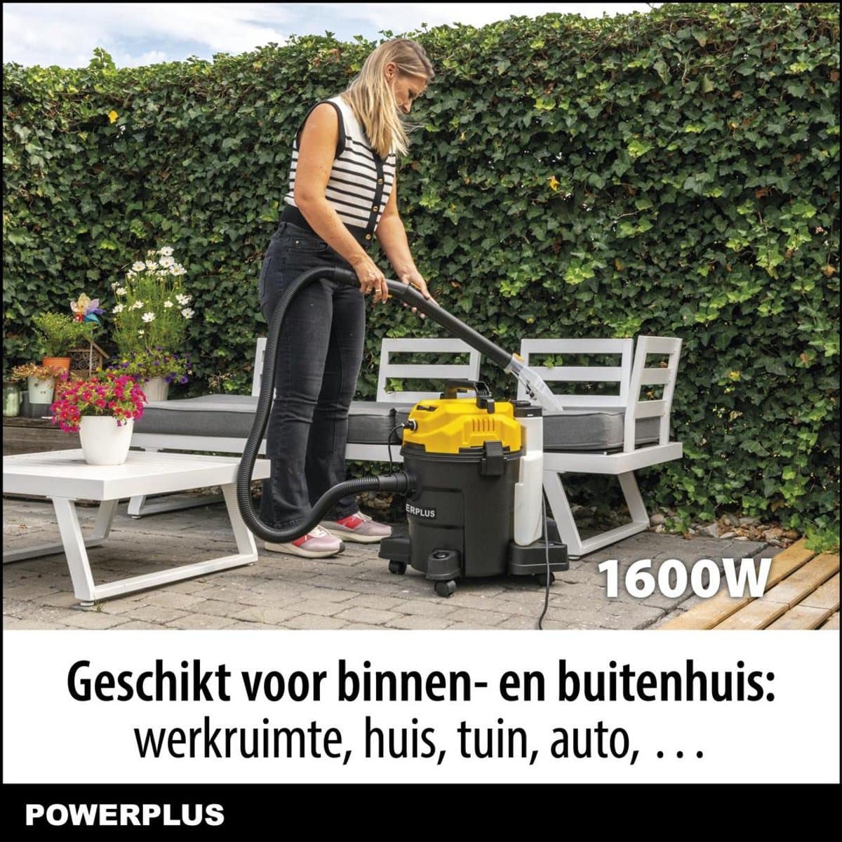 Powerplus - Yellow - POWX3265 - Geborsteld - Stofzuiger - tapijtreiniger - nat-droog 1600W 20L — afbeelding 1