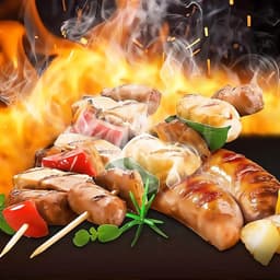 Set van 5 Herbruikbare BBQ Grillmatten 50 x 40 cm, Antiaanbaklaag, Warmtebestendig tot 260°C, Ideaal voor Gasgrill, Houtskool en Oven, Snijbaar en PFOA-vrij — thumbnail 5