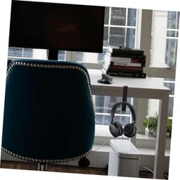 Koptelefoonhouder Set - Hoofdtelefoon Ophangsysteem - Ruimte Opbergen - Stevig Ijzeren Materiaal - 95 x 6 x 96 cm - Zwart — thumbnail 5