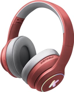 KIDYWOLF K-EARS Bluetooth Kinderkoptelefoon Rood – 85dB Volume Limiet, Draadloos & Opvouwbaar, LED - 8+ — thumbnail 1