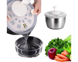 Salade Droger - Groente centrifuge - Salade bereiden - Roestvrij staal - 198 x 22 cm