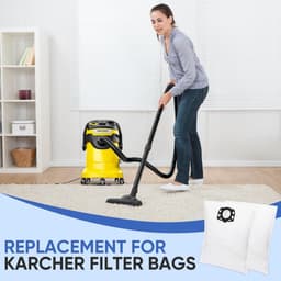 12 stuks KFI 487 filterzakken - vervanging voor Karcher WD4 WD5 WD5 Premium/ MV4 MV5 MV6 nat- en droogstofzuiger - 2.863-006.0 — thumbnail 5