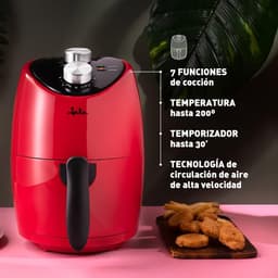 Heteluchtfriteuse - Airfryer - Gezond Koken - Olievrij - 2 Liter - Rood — thumbnail 2