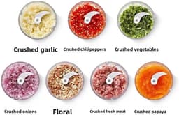 Elektrische knoflooksnijder, mini draagbare groentesnijder, knoflooksnijder, uiensnijder, snoerloze elektrische keukenmachine, geschikt voor gember, chilipepers, fruit, vlees en andere ingrediënten (groen). — thumbnail 5