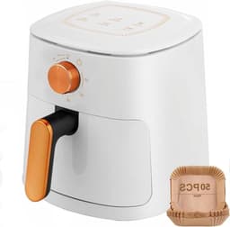 Compacte heteluchtfriteuse - Olievrije pan - Gezond koken - Energiebesparend ontwerp - 4 Liter capaciteit - Zwart — thumbnail 1