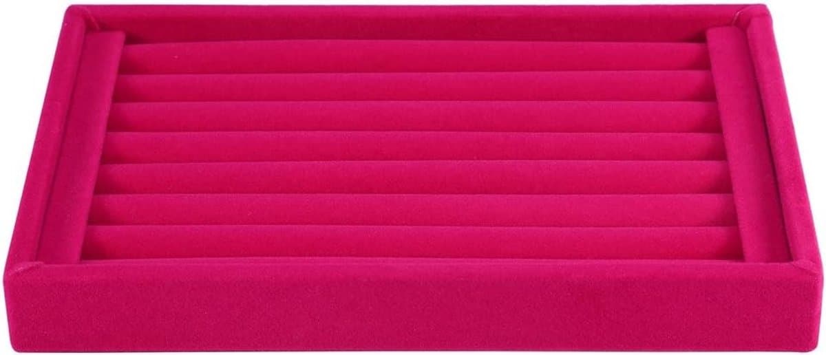 Sieradenhouder voor Ringen, Ring Display Stand, Ideale Opbergruimte voor 50-70 Ringen in de Winkel (Roze Rood) — afbeelding 1