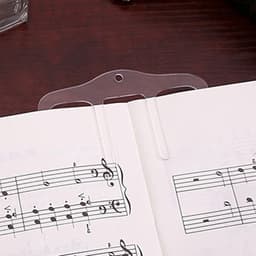 Transparante Muziekboek Clip en Pagina Houder voor Piano - M-type Spectrum Clip, Bladmuziek Organiser, Bladwijzer en Pagina Steun — thumbnail 2