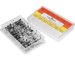 O-ring Kit voor Kranen en Horloges, 12 Maten Zwarte Rubberafdichtingen voor Automatische Reparaties en Gasketsets met Opbergdoos