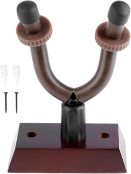 Gitaarhalsschommelhouder voor Wandmontage - Stevige Gitaarhaakhouder met Walnootbasis en Hoog Draagvermogen voor Akoestische en Elektrische Gitaren — thumbnail 4