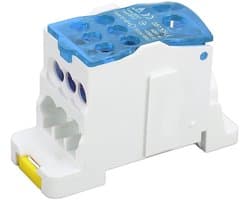 Klem voor DIN-rail, aansluitdoos, 690 V, 160 A, vlamvertragende messing aansluiting voor stroomvoorziening, veilig en betrouwbaar