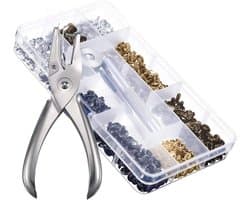 360 Stuks Dubbele Kappen Leer Rivetten - Tubulaire Metalen Studs voor Leerbewerking, Reparaties en Versieringen