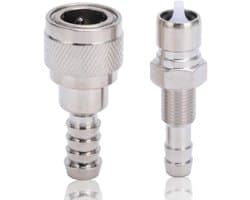 2 Stuks Brandstofslang Verbinder, Brandstoflijn Connector Man/Vrouw voor Buitenboordmotor 2- en 4-takt Motoren