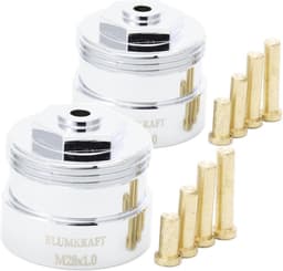 Radiator Adapters Set - Thermostaat Ventiel Adapters - Verwarming Instellen - M28x1.0 naar M30x1.5 - Set van 2 stuks - Metaal — thumbnail 1