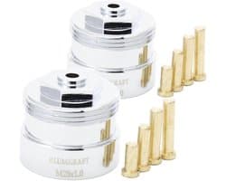 Radiator Adapters Set - Thermostaat Ventiel Adapters - Verwarming Instellen - M28x1.0 naar M30x1.5 - Set van 2 stuks - Metaal