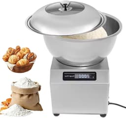 Deegmenger RVS Kom - Keukenmachine Mixer - Deeg Kneden - Automatische Timerfunctie - 5kg Capaciteit - Zilver — thumbnail 1