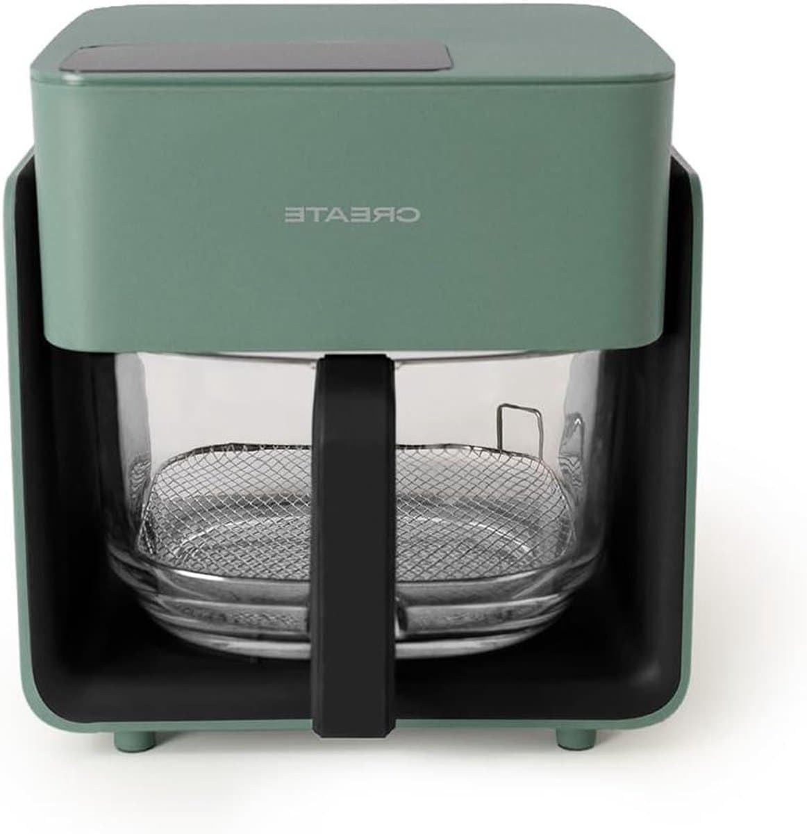 Heteluchtfriteuse - Airfryer - Gezond Koken - Glazen Schaal - 4.2L - Saliegroen — afbeelding 1