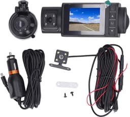 Dashcam met Drievoudige Camera - Auto Recorder - Rijgedrag Monitoren - Helder Dag- en Nachtzicht - 2.0 Inch IPS Scherm — thumbnail 2
