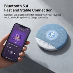 Ultradunne Bluetooth-kussenspeaker – Mini draagbare speaker voor onder het kussen – Draadloos slaapapparaat met witte ruis en timer – Met beengeleiding – Geschikt voor zijslapers – Biedt intieme stereo voor volwassenen en kinderen – Blauw — thumbnail 5