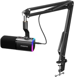 Maono - PD100XS - USB / XLR Studio microfoon - Met Flexibele Arm ( 66cm! ) - Geschikt voor PC/PS4/PS5 - Suround RGB - Podcast - Gaming - Streaming - Zwart — thumbnail 1