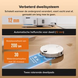 Roborock Qrevo Edge 2-robotstofzuiger-25.000 Pa-7,98 cm ultraslank ontwerp-12 mm dweilheffing-80℃ Warmwatermopwas&Zelfreinigend Station-FlexiArm Technology-RetractSense navigatiesysteem-dubbel anti-klitssysteem-Reactieve AI en Roborock app-bediening. — thumbnail 2