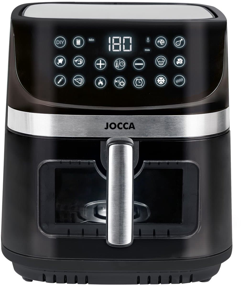 JOCCA 2352 friteuse Dubbel 9 l Vrijstaand 2200 W Heteluchtfriteuse Zwart — afbeelding 1