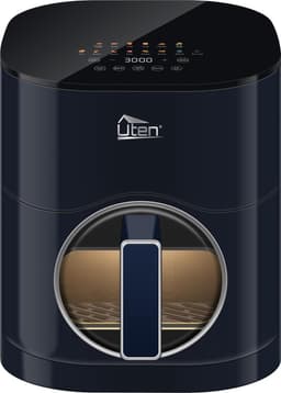 Uten Airfryer XXL 200E - Dual Blaze Technologie - Hetelucht friteuse - 5.5 liter - 14 programma's - 40ºC tot 200ºC - PFAS vrij - 2000W - Rond Venster - Saffier Blauw — thumbnail 10